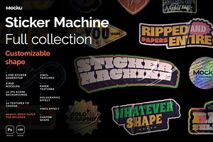 Sticker Machine Full Collection, a Texture Graphic by Mocku