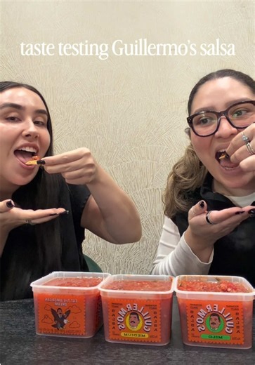 finally able to get Guillermo’s Salsa on the West Coast and we hadddd to try it! sooooo good!!! @Guillermo's @Witney Carson @Dancing with the Stars #DWTS #guillermo #salsa #tastetest @Laurenb