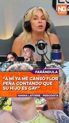 Polémica|| Yanina Latorre criticó a Flor Peña por su “obsesión” con la orientación sexual de su hijo. La conductora cuestionó a la actriz por hablar todo el tiempo de la sexualidad de su hijo. | Norte Grande Federal
