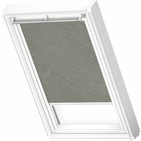 VELUX store occultant (DKL) original, cadre blanc, pour fenêtre de toit VELUX MK08 Vert De Gris Motif Pointillé