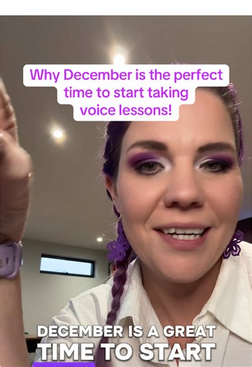 Don’t wait until January- get started now so you can use your time wisely!! If you’ve been thinking about taking singing lessons December is a great time to start!