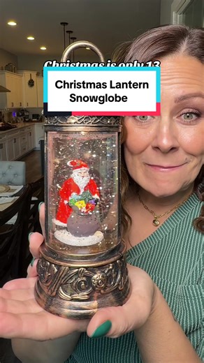 Christmas is ONLY 13 Thursdays away! How cute is this lantern snow globe? Music can be on or off! #christmas #christmasdecor #snowglobe #christmascountdown
