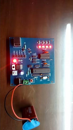 Blinking LED project using Atmega8