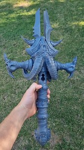 The unpainted 3D printed Frostmourne lightsaber by @tethan_props_ This is the biggest and most detailed saber we have done to date! Get your sabers or 3D files at www.tethanprops.com.au . . . #lightsaber #worldofwarcraft #epic #starwars #frostmourne | Tethan Props