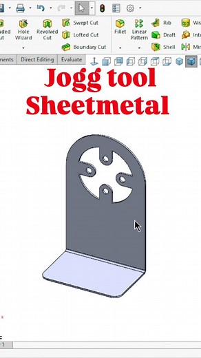 How to use jogg tool in solidworks sheetmetal The Jog tool in SolidWorks Sheet Metal is used to create an offset bend in a sheet metal part. It allows you to raise or lower a section of the sheet metal, typically to create clearance or interlocking features. 🔧 How the Jog Tool Works A jog consists of two bends and a flat section in between — essentially an offset “step” in the sheet metal. 📝 Steps to Use the Jog Tool in SolidWorks Start with a Sheet Metal Part You must already have a sheet met