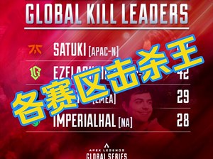 【apex职业哥日常】各赛区击杀王出炉 小h和zero似乎要碾碎全世界了 Falcon在正赛和训练赛中都取得了碾压式的成绩