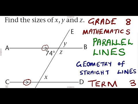 Mathematics Grade 8 Geometry Of Straight Lines Parallel Lines Term 3@mathszoneafricanmotives
