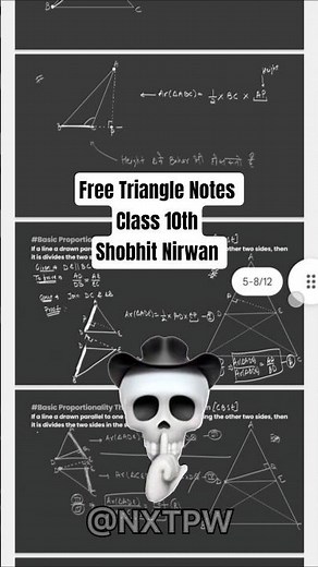 Triangle Notes Class 10th😱 ||Shobhit Nirwan Class 9&10th #shorts #ytshorts #shobhitnirwan