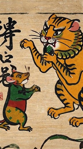 Đám cưới chuột - Tuyệt tác Tranh Đông Hồ hồi sinh qua AI 🐭🏮