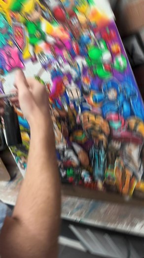 1.2M views · 39K reactions | I'm sooo close to finishing this gauntlet of a project! Next, I'll be working in the final characters, and filling the rest of the background details. Then, time to digitize the design for prints! Full size T shirts, posters, and a few other things. You still have a little time to get 15% off before the release! Dale.ink/retro #airbrush #retrogaming #daleink #graffitiart #lakitu #duckhunt #pacman #nintendo #oldschool #90s | Dale the Airbrush Guy | Facebook