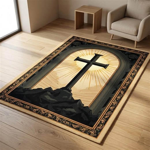 Christian Prayer Rug, Cross Kneeling Mat, Catholic Home Altar, Pastor Gift, Religious Meditation Carpet, Jesus Art, Sacred Space Decor - Etsy Canada