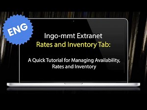 Updating rates & inventory & setting restrictions in the Ingo-mmt extranet | Eng Version