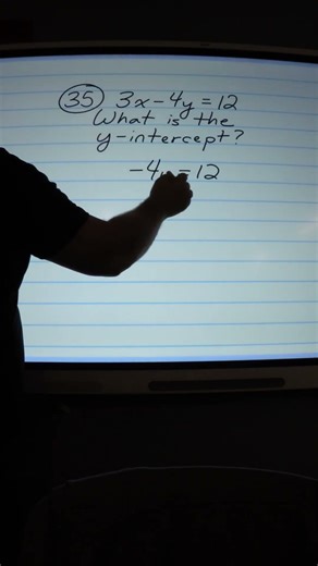 Finding the y intercept when a line is in standard form #algebra #mathhelp