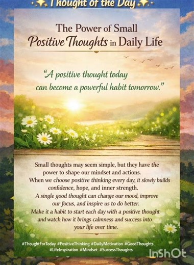 The Power of Small Positive Thoughts in Daily Life