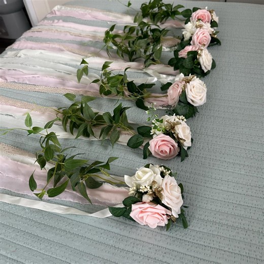 Silk Wedding Flowers/pew/aisle Flowers/handmade/shabby Chic Wedding - Etsy