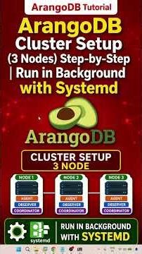 ArangoDB Cluster Setup (3 Nodes) Step-by-Step | Run in Background with Systemd 🚀 #arangodb #cluster