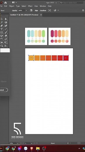 How to create Pallet Color in Illustrator | Hướng dẫn tạo Pallet màu trong Ai #shorts