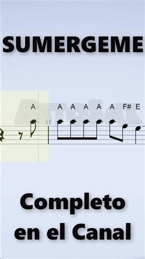 Sumergeme, Partitura Saxofón Alto, Tenor, Soprano, Trompeta, Flauta y Violín