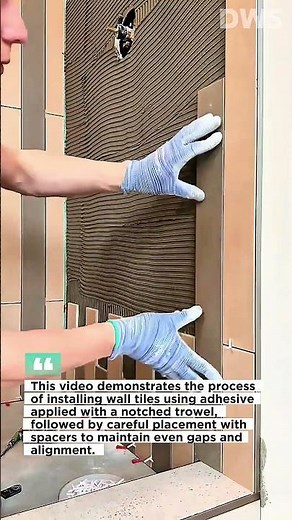 Perfect Tile Installation Technique Using Spacers and Adhesive (Satisfying!)