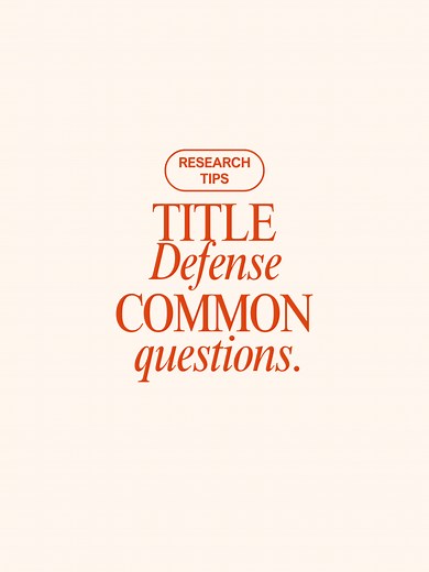 Title Defense Preparation Tips for Students