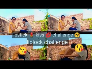 lipstick kiss 💋 challenge || liplock challenge 😘💋 #funny #challenge