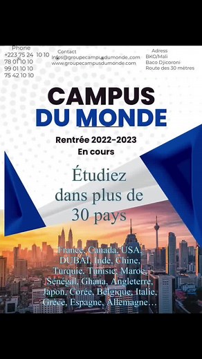 Vidéos de Campus du Monde-Mali (@campusdumonde) avec son original - Campus du Monde-Mali