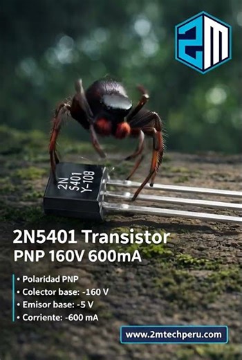 2N5401 Transistor PNP 160V 600mA #2mtechperu #huánuco #arduino
