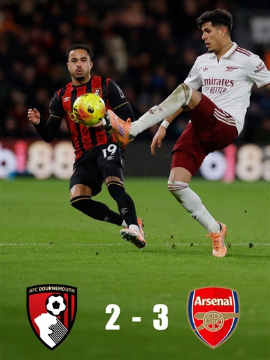 DRAMA 5 GOL! DECLAN RICE GENDONG ARSENAL! 🔴⚪ Bournemouth 2 - 3 Arsenal 3 Poin Penting! Arsenal Kokoh di Puncak Klasemen! 🔥🔴⚪ ⚽ 10' Evanilson (Bournemouth) ⚽ 16' Gabriel Magalhaes (Arsenal) ⚽ 54' Declan Rice (Arsenal) ⚽ 71' Declan Rice (Arsenal) ⚽ 76' Eli Junior Kroupi (Bournemouth) Pertandingan sengit di Vitality Stadium! Arsenal sempat dikejutkan gol cepat Bournemouth, tapi mental juara berbicara. Gabriel menyamakan kedudukan sebelum Declan Rice tampil gila dengan mencetak BRACE (2 gol) di b