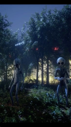 Aliens in the Woods at night - Enigmax