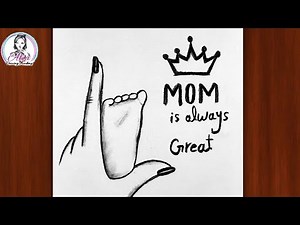 Mother's Day Drawing with Pencil Sketch for Beginners | Mothers Day Drawing Easy | Pencil Drawing