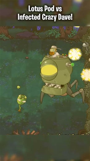 Lotus Pod vs Infected Crazy Dave - Plants vs Zombies #shorts #pvz #pvzhacks