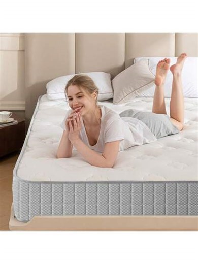 Good Nite 18CM Hybrid Mattress Single/Small Double/Double/King – Spring & Memory Foam, Orthopaedic Zoned Support, Quiet H6 Firm, 7 Inch Bed Mattress For Adults, Guests, Rental Homes & Everyday Use | SHEIN