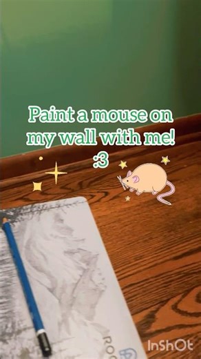 Paint a mouse with me !! #mouse #painting #paintingwall #otherpaw