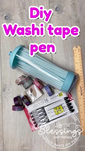 1.6M views · 50K reactions | Diy Washi tape pens! Easy and interchangeable!!! #easycrafts #diyteachergift #papercrafting | Blessings Craft Therapy | Facebook