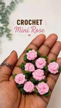 Crochet mini Rose tutorial 🧶🌹 #minirose #diy #learncrochet #tutorial #oolioocraft