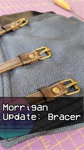 It's easier to just grab the spaghetti. Anyways, this is my bracer for Morrigan. I DID add a bit of chain to it. Next up: the glove! #morrigan #dragonage #dragonagecosplay #cosplay #handmade #sewing #cosplaywip | StaticTides