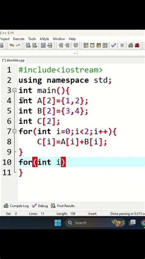 Add Two Arrays in C++ | Simple Array Addition Program | C++ Shorts