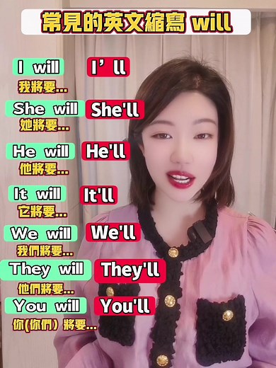常用縮寫Will讀音#英語 #英語学習 #english