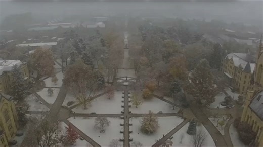 43K views · 592 reactions | ❄ IT's COMING... ❄ This is the view from the campus of Notre Dame in Indiana. Note the snow isn't sticking to the warmer (treated?) walkways yet, but when that Sun goes down... | Brandon Butcher | Facebook