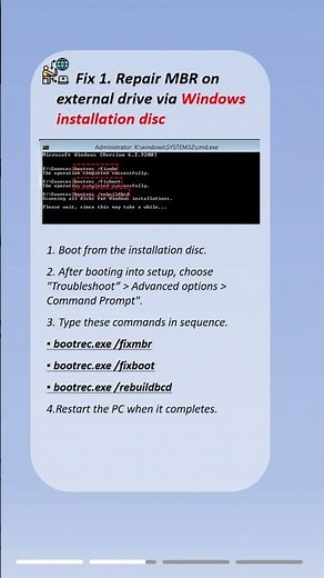 How to Fix MBR on External Drive in Windows 11/10/8/7 #mbr #externalharddrive #windows