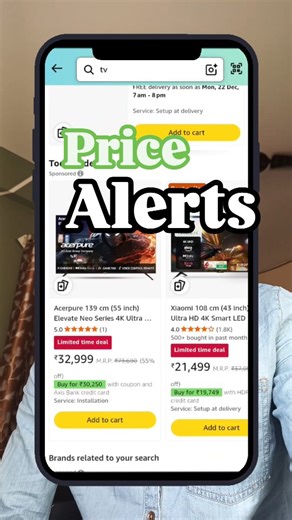 𝗗𝗲𝗮𝗹𝘀 ಬೇಕಾ? | Buy Smart Kannada 💸 on Instagram: "Price alerts set ಮಾಡಿ ‼️ . . . #techmaama #price #alerts #buyhatke #kannada"