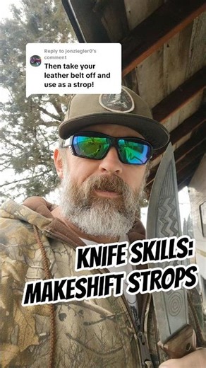 KNIFE SKILLS: MAKESHIFT STROPS #preparedness #edc #prepper #survivaltips #survivalskills