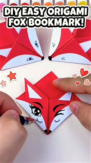 DIY Paper Bookmark #FoxBookmark #DIYCrafts #PaperCraft#Handmade #BookmarkDIY#CraftIdeas#PaperArt