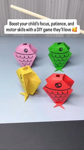 Raising smart and happy kids | This DIY fishing game is a fantastic way to combine play and learning! 🎣 As kids try to “catch” the fish, they strengthen fine motor... | Instagram