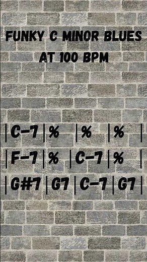 Funky C minor Blues Back Track Loop