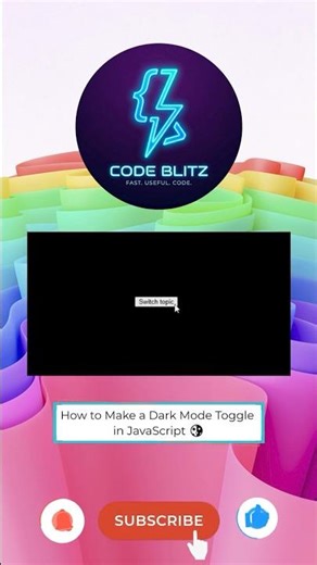 How to Make a Dark Mode Toggle in JavaScript 🌗 #shorts