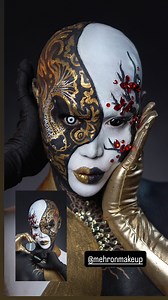 This new Artist Pigment metallic powder just made it so perfect! ❤️ specially the new yellow gold! Ate!!! @Mehron Makeup #mehron #artistpigment #metallic #art #makeup | Kristin Ker Anderson
