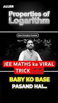99% Students Forget These Logarithm Properties! 😱 Sachin Mor Sir #maths #jee2027