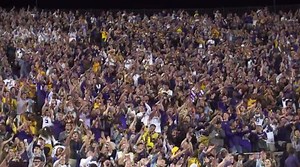 Tiger Stadium does the "Gator Chomp"