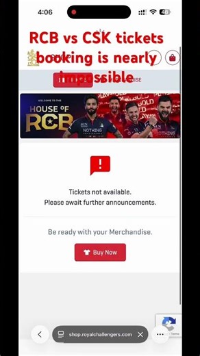 RCB Fans vs Ticket Booking System 💀 #RCB #RCBfans #IPL #youtubeshorts #ticketbooking